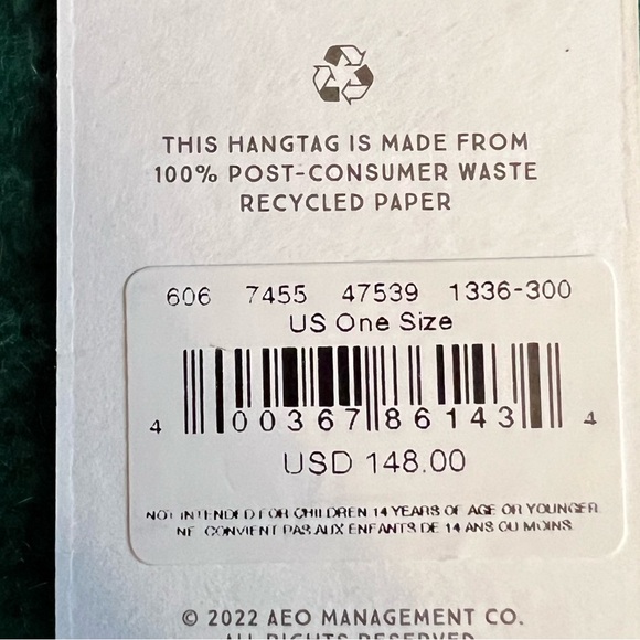 AE77 American Eagle NWT Women’s Cashmere Scarf.   Size OS I336 - Picture 6 of 7